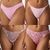 Набір з 4 трусиків у рожевому відтінку (мереживо та бавовна) XS N002-pink фото