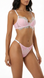 Стрінги з рожевої сіточки з білим мереживом та регуляторами XS T012-S014-LC006 фото 4